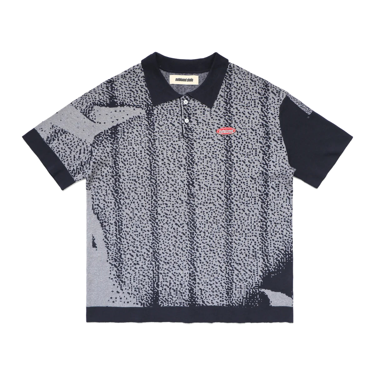 Abstract Knit Polo