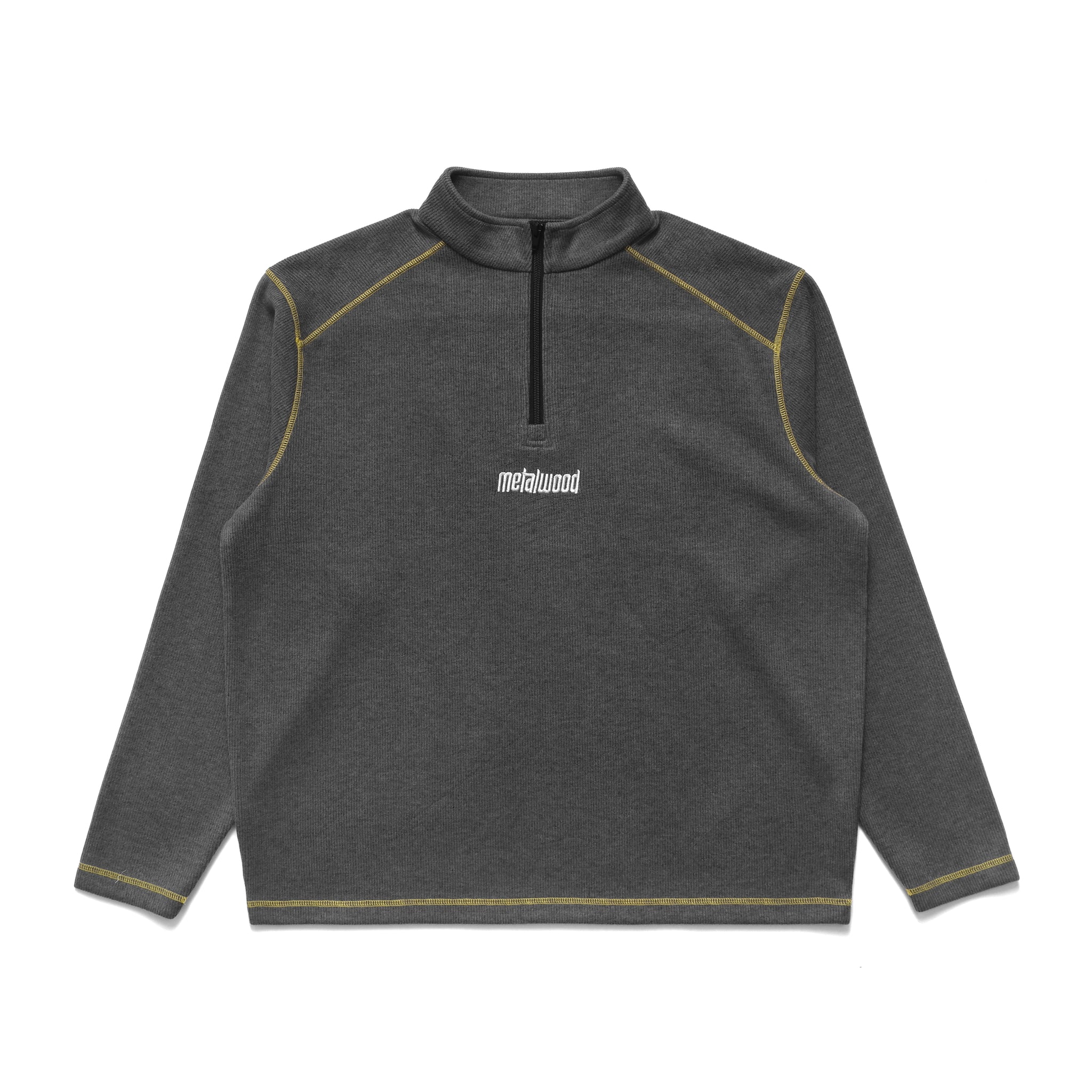 Contrast Stitch 1/4 Zip Pullover
