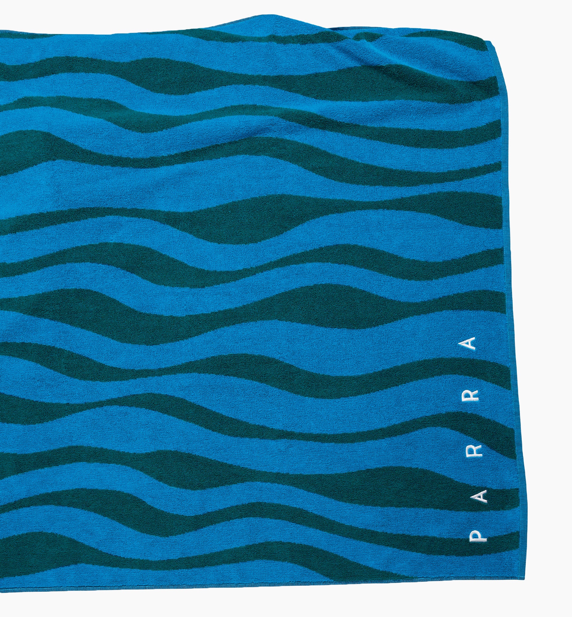 Aqua Weed Waves Beach Towel