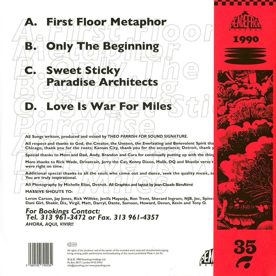 Theo Parrish - First Floor Part 1 (Smokey Vinyl With OBI Strip