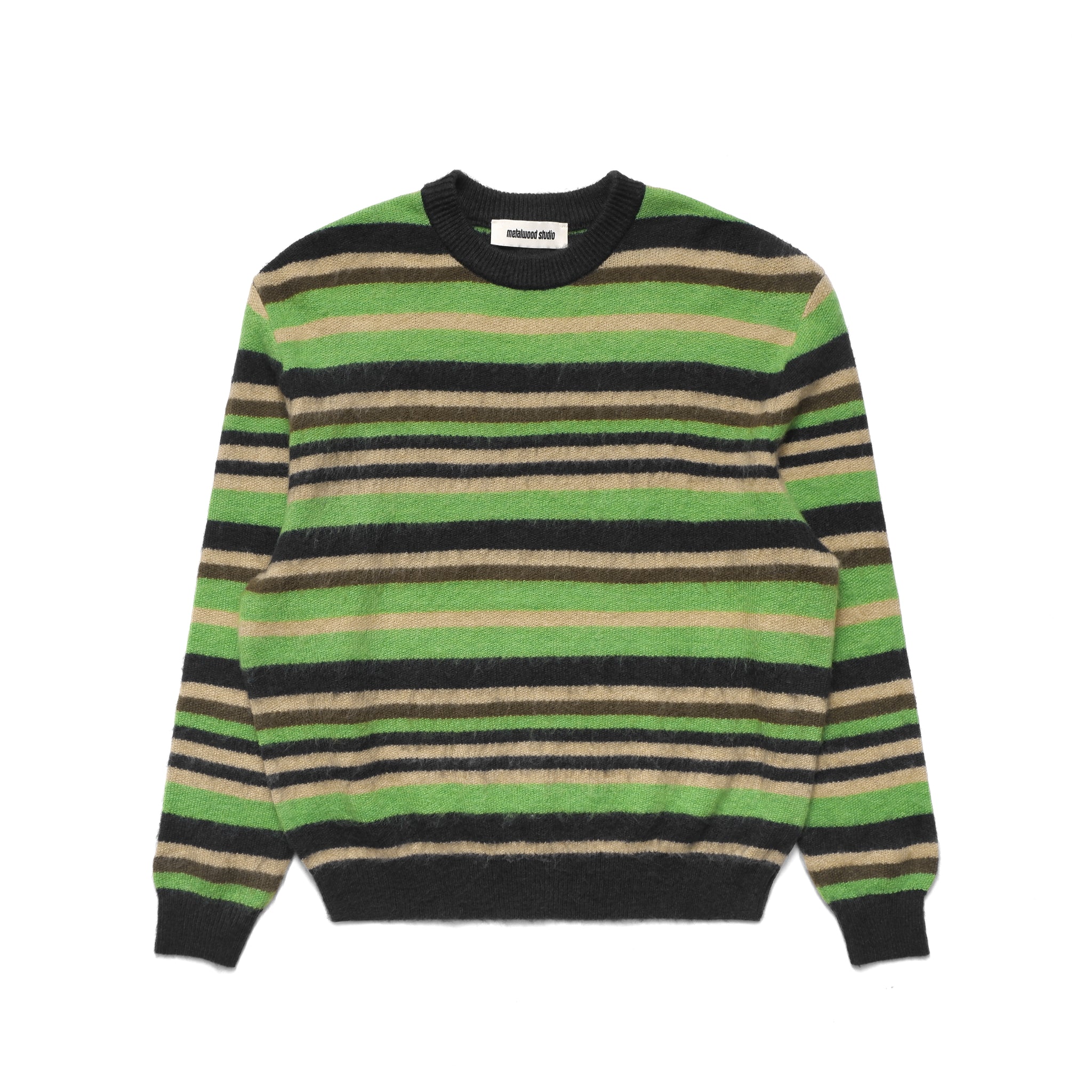 Striped Mohair Knit Sweater