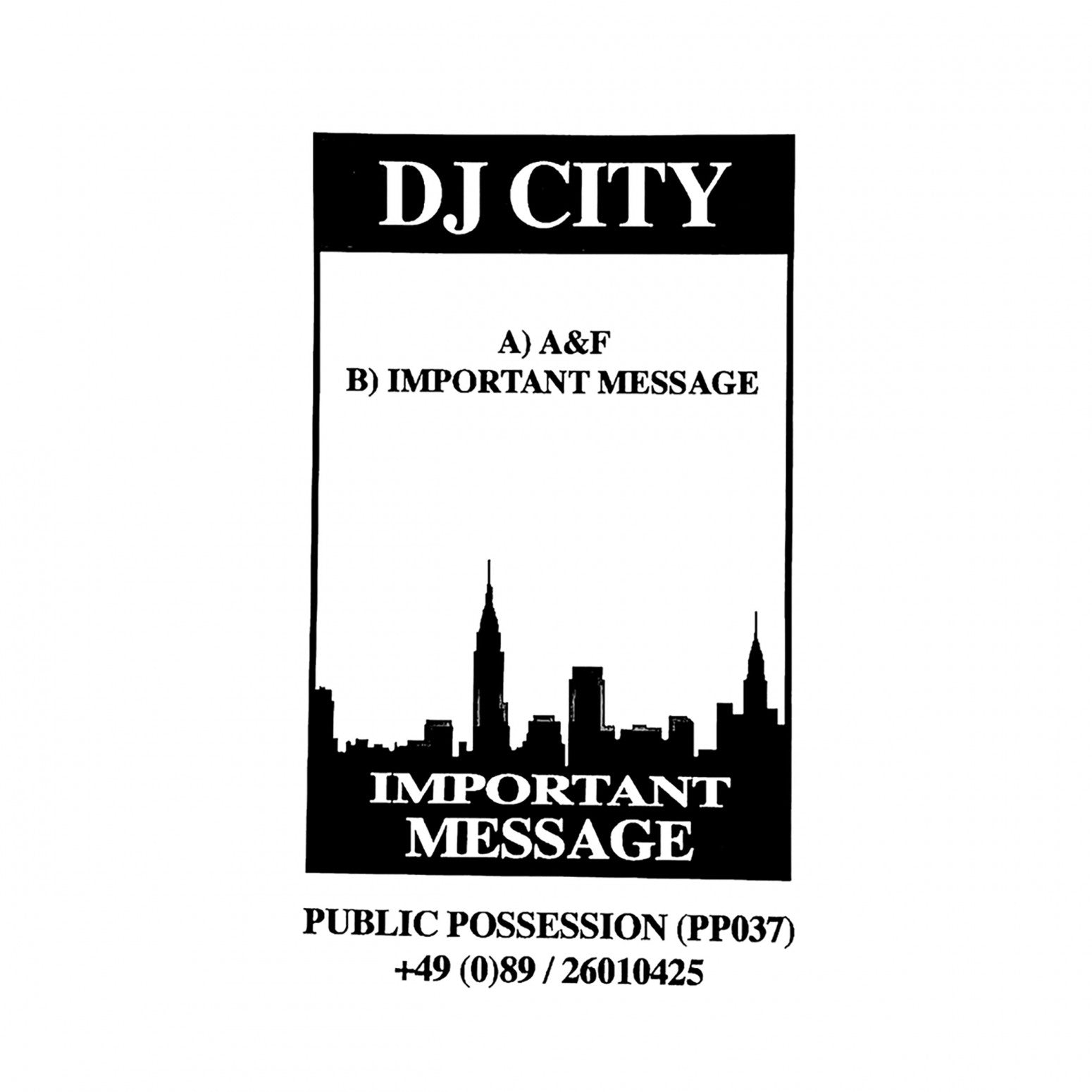 Important Message - DJ CITY 12”